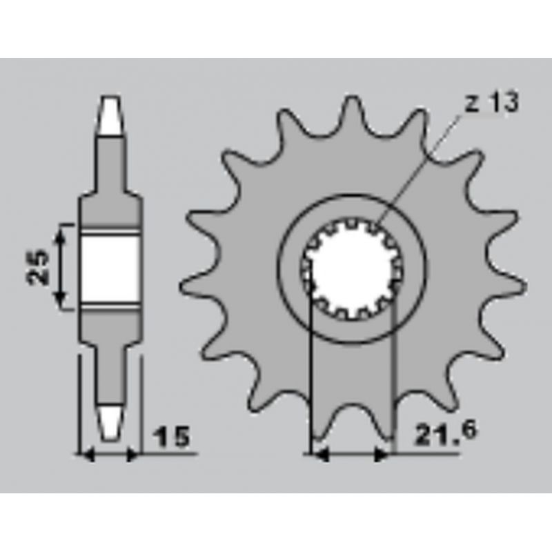 JR WYPRZEDAŻ ZĘBATKA PRZEDNIA 2082 15 ZX 6R '95-'97, TRIUMPH