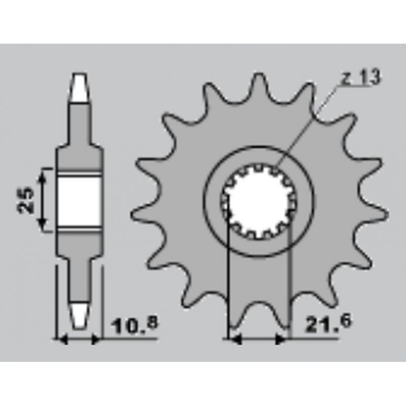 JR WYPRZEDAŻ ZĘBATKA PRZEDNIA 2086 17 YAMAHA TDM 850 '96-'98 JTF1586.17