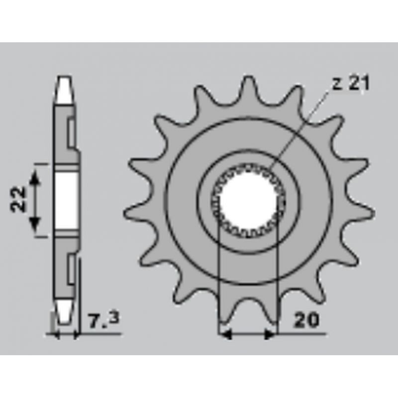 CHT WYPRZEDAŻ ZĘBATKA PRZEDNIA 2120 12 HONDA CRF 250 '04-'17, CR 125 '04-'07 JTF1323.12