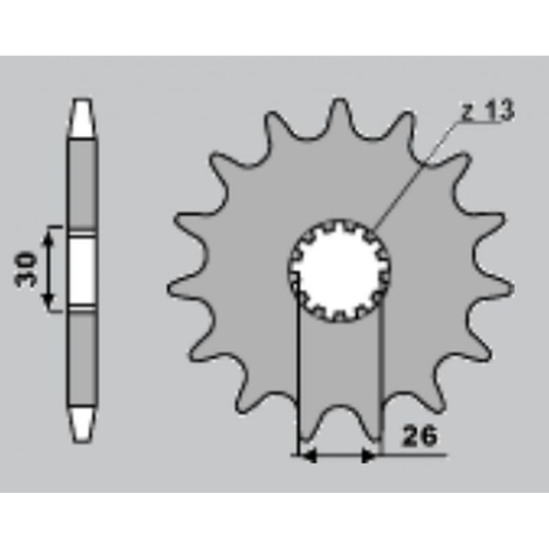 CHT WYPRZEDAŻ ZĘBATKA PRZEDNIA 2130 16 TRIUMPH BONEVILLE 800 '01-'11, 800 AMERICA '02-'07, 800 SPEEDMASTER '03-'05, 865 BONEVILL