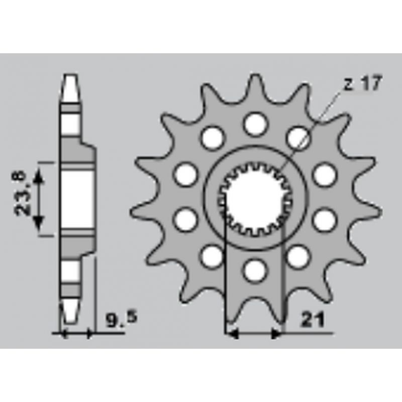 JR WYPRZEDAŻ ZĘBATKA PRZEDNIA 2137 14 153714JT KAWASAKI Z 1000 '07-'09