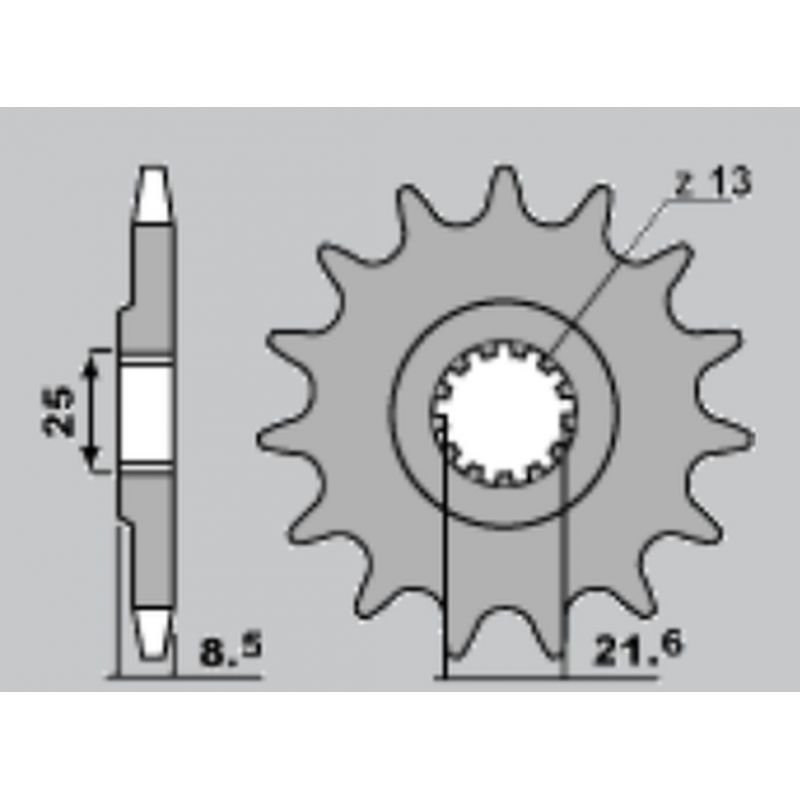 JR WYPRZEDAŻ ZĘBATKA PRZEDNIA 2137 16 KAWASAKI Z 1000 '03-'08 JTF1537.16