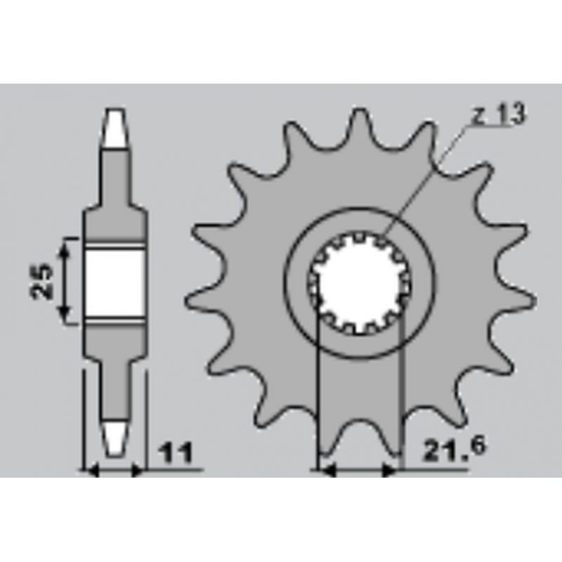 CHT WYPRZEDAŻ ZĘBATKA PRZEDNIA 2142 16 YAMAHA R6 '06-'14 525
