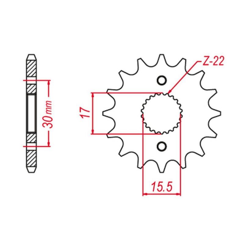 GROSSKOPF WYPRZEDAŻ ZĘBATKA PRZEDNIA 2157 14 CRF 150R '07-'22 -1 JTF1256.15