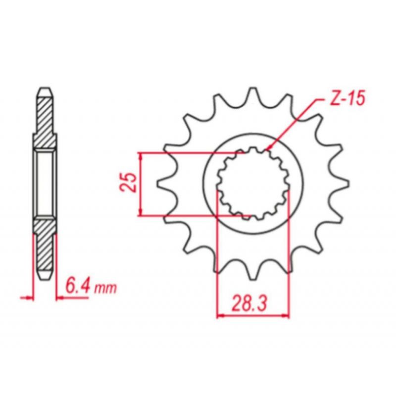 GROSSKOPF WYPRZEDAŻ ZĘBATKA PRZEDNIA 2168 16 YAMAHA YFZ 450 '09-'19, YFM 700 RAPTOR '06-'19 +2, YFZ450R '09-'16 JTF1592.16