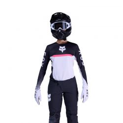 BLUZA MOTOCYKLOWA DAMSKA FOX FLEXAIR FRACTURE WHITE BLACK  ENDURO CROSS