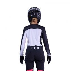 BLUZA MOTOCYKLOWA DAMSKA FOX FLEXAIR FRACTURE WHITE BLACK  ENDURO CROSS