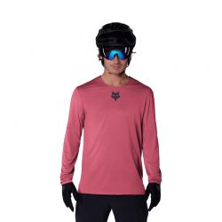KOSZULKA ROWEROWA Z DŁUGIM RĘKAWEM FOX FLEXAIR BERRY  ENDURO CROSS