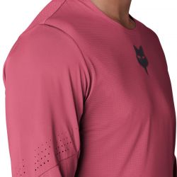 KOSZULKA ROWEROWA Z DŁUGIM RĘKAWEM FOX FLEXAIR BERRY  ENDURO CROSS