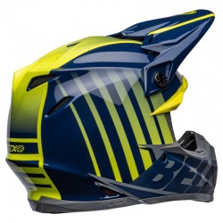 KASK BELL MOTO-9S FLEX SPRINT MATTE/GLOSS DARK BLUE/HI-VIZ YELLOW 