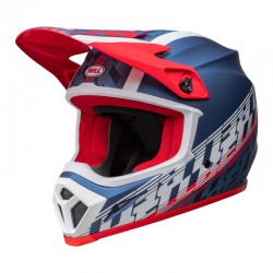 KASK BELL MX-9 MIPS OFFSET MATTE METALLIC BLUE/WHITE 