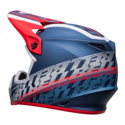 KASK BELL MX-9 MIPS OFFSET MATTE METALLIC BLUE/WHITE 