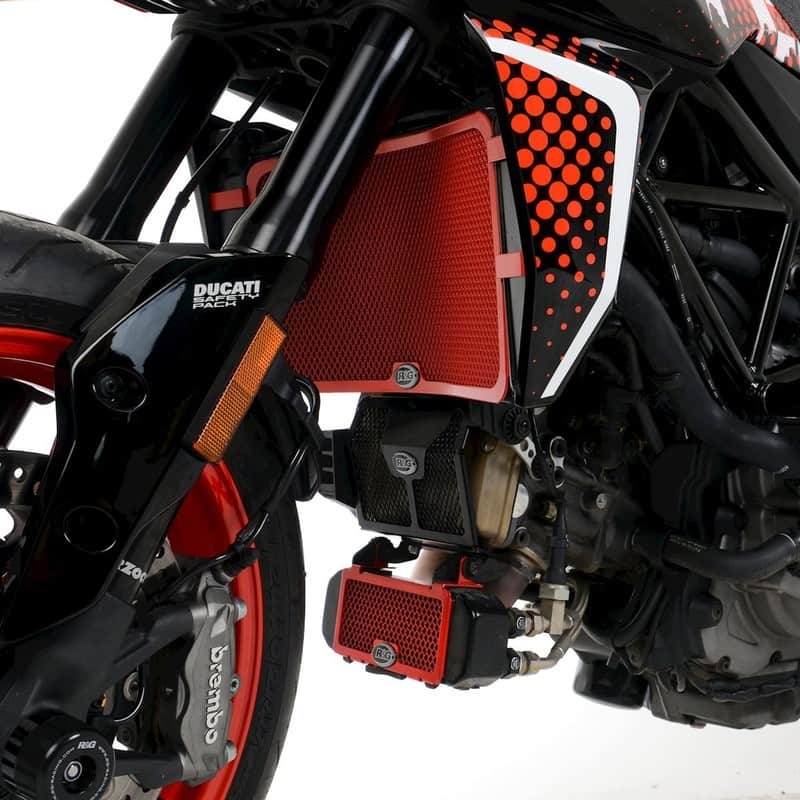 OSŁONA CHŁODNICY OLEJU RG RACING DUCATI HYPERMOTARD 950, RED