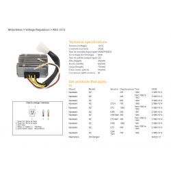 DZE REGULATOR NAPIĘCIA KAWASAKI KZ 250 '80 KZ 440LTD '80-'83 KZ 650/750 '80 KZ 1000LTD '80-'83 SH222-12