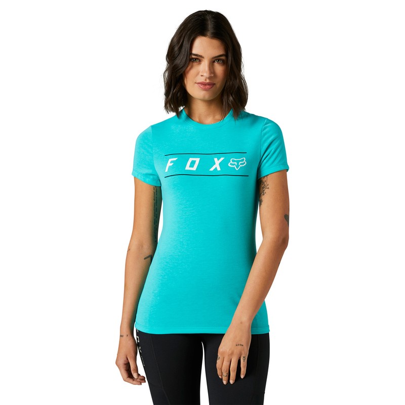 T-SHIRT FOX LADY PINNACLE TECH TEAL  ENDURO CROSS