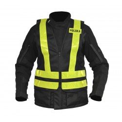 KAMIZELKA ODBLASKOWA OZONE POLSKA BLACK/FLUO YELLOW 