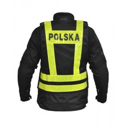 KAMIZELKA ODBLASKOWA OZONE POLSKA BLACK/FLUO YELLOW 