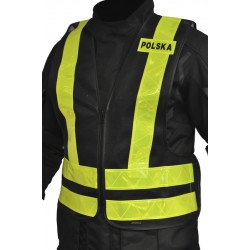 KAMIZELKA ODBLASKOWA OZONE POLSKA BLACK/FLUO YELLOW 