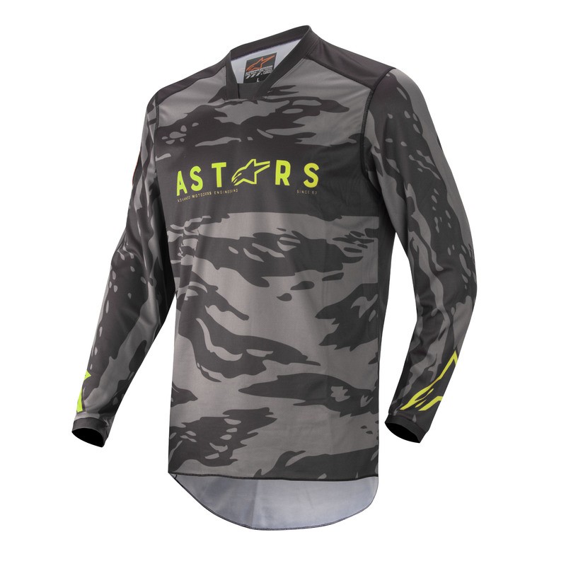BLUZA ALPINESTARS RACER TACTICAL JUNIOR BLACK/GREY CAMO/FLUO YELLOW 
