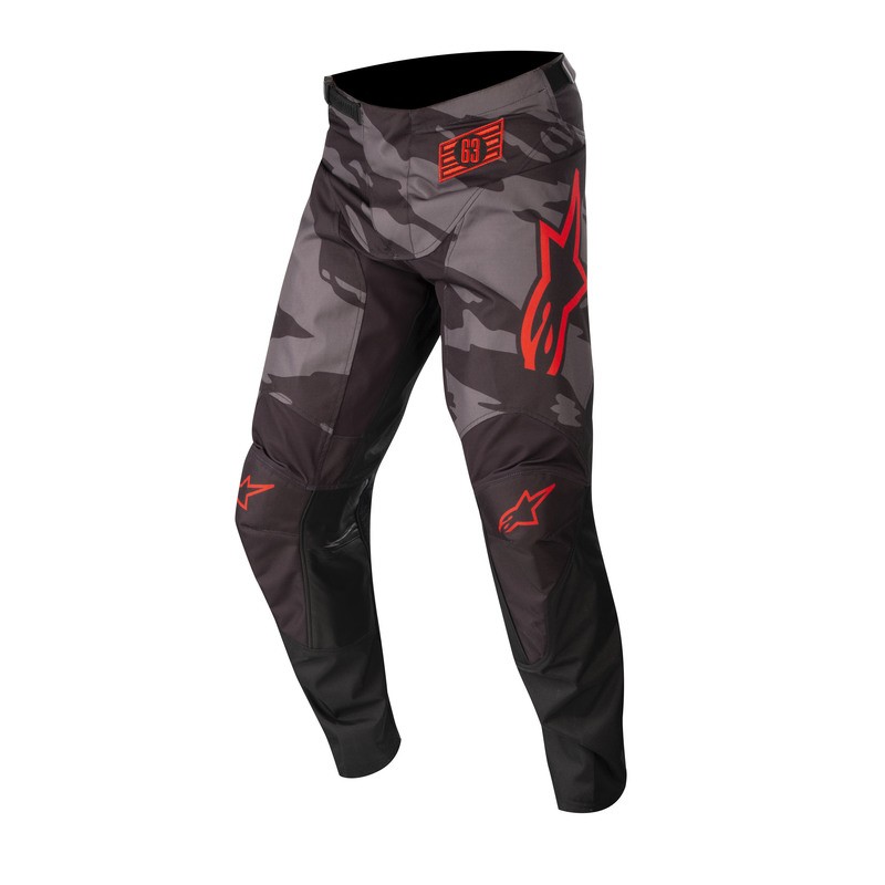 SPODNIE ALPINESTARS RACER TACTICAL BLACK/GREY CAMO/FLUO RED 