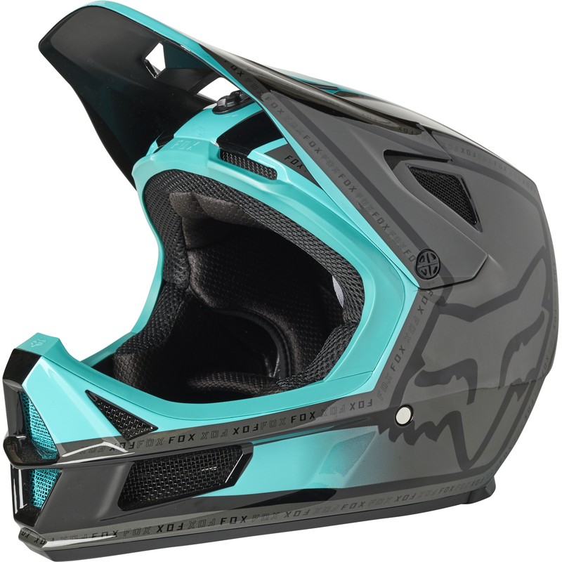 KASK ROWEROWY FOX RAMPAGE PRO CARBON NITEEYEZ LIGHT BLUE  ENDURO CROSS