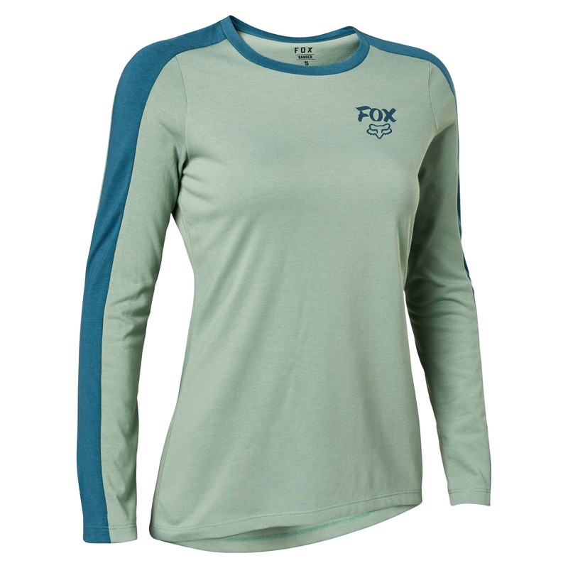 KOSZULKA ROWEROWA Z DŁUGIM RĘKAWEM FOX LADY RANGER DR MID SAGE  ENDURO CROSS