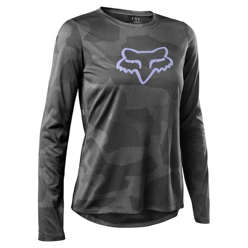 KOSZULKA ROWEROWA Z DŁUGIM RĘKAWEM FOX LADY RANGER TRU DRI GREY  ENDURO CROSS