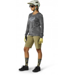 KOSZULKA ROWEROWA Z DŁUGIM RĘKAWEM FOX LADY RANGER TRU DRI GREY  ENDURO CROSS