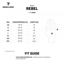 RĘKAWICE SKÓRZANE REBELHORN REBEL BLACK 