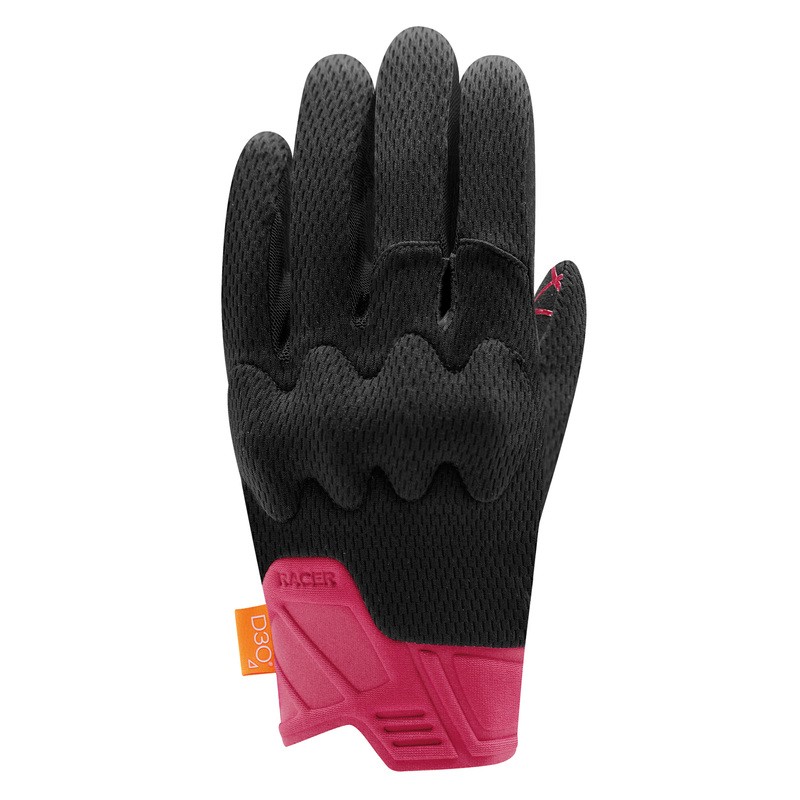 RĘKAWICE SKÓRZANO-TEKSTYLNE RACER LADY ROCA 3 F BURGUNDY 