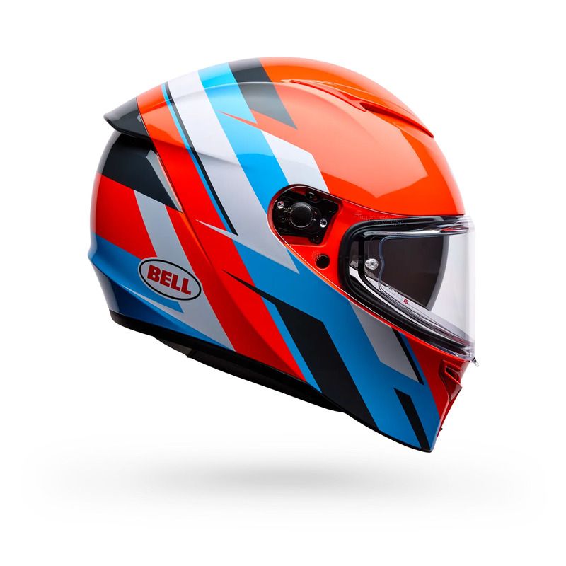 KASK MOTOCYKLOWY BELL LITHIUM NOVA ORANGE BLUE 