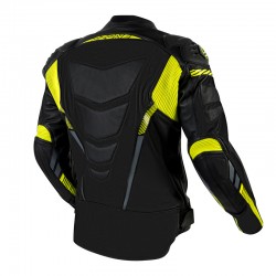 KURTKA SKÓRZANA OZONE RS600 BLACK/FLO YELLOW 46