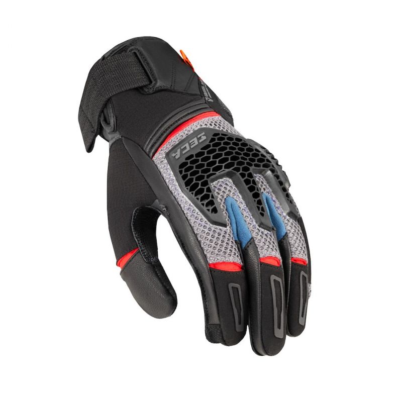 SECA RĘKAWICE GRAVEL GREY/BLUE/RED M