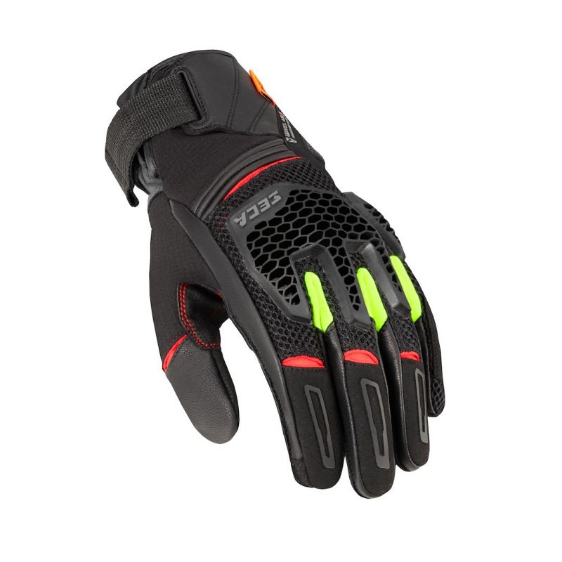 SECA RĘKAWICE GRAVEL BLACK/RED/FLUO YELLOW S