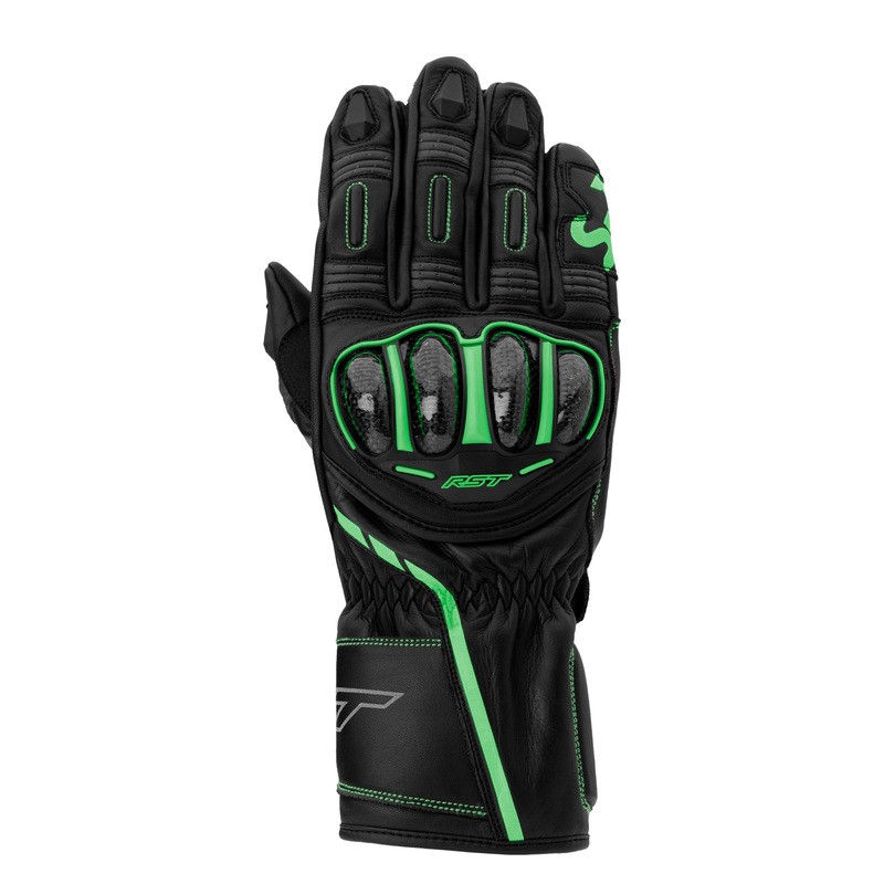 RĘKAWICE SKÓRZANE RST S1 CE BLACK/GREY/NEON GREEN XS (3033)