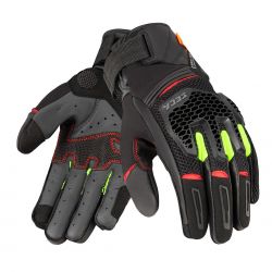 SECA RĘKAWICE GRAVEL BLACK/RED/FLUO YELLOW S