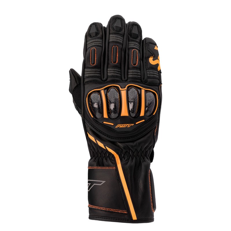RĘKAWICE SKÓRZANE RST S1 CE BLACK/GREY/NEON ORANGE XS (3033)