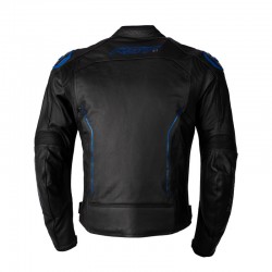 KURTKA SKÓRZANA RST S1 CE BLACK/GREY/NEON BLUE  (2977)