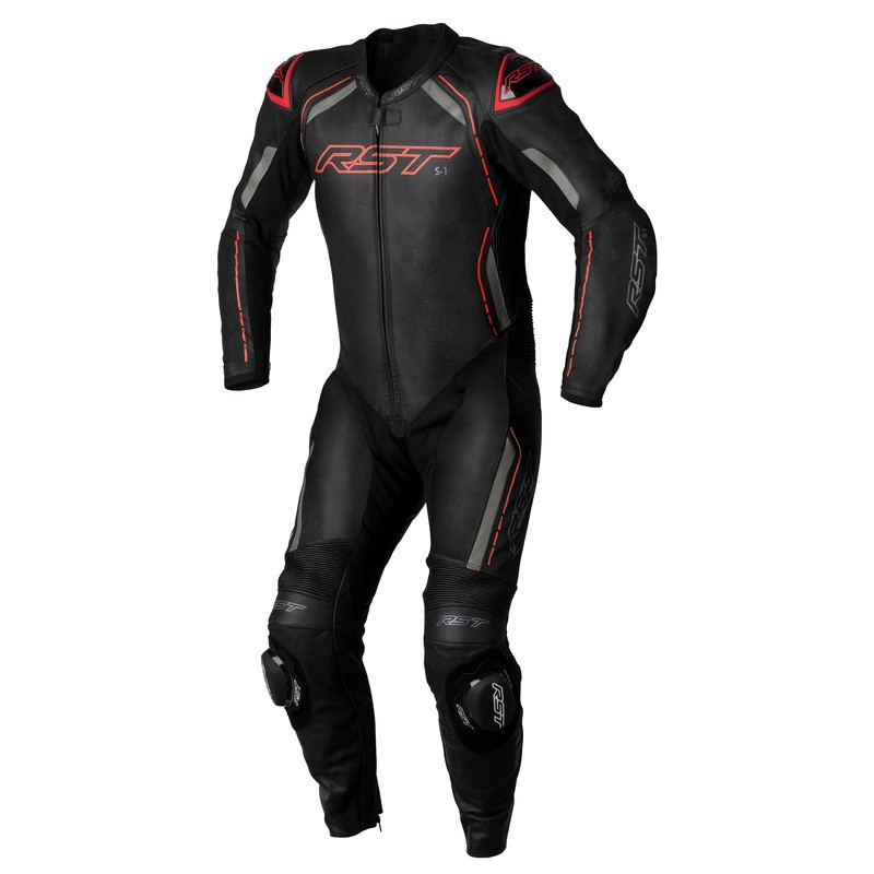 KOMBINEZON SKÓRZANY RST S1 CE BLACK/GREY/RED XS (2987)