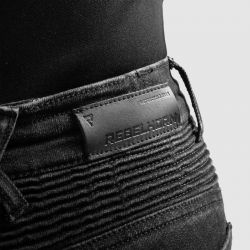 JEANSY MOTOCYKLOWE DAMSKIE REBELHORN AGNESS 2 WASHED BLACK MONOLAYER 24/30