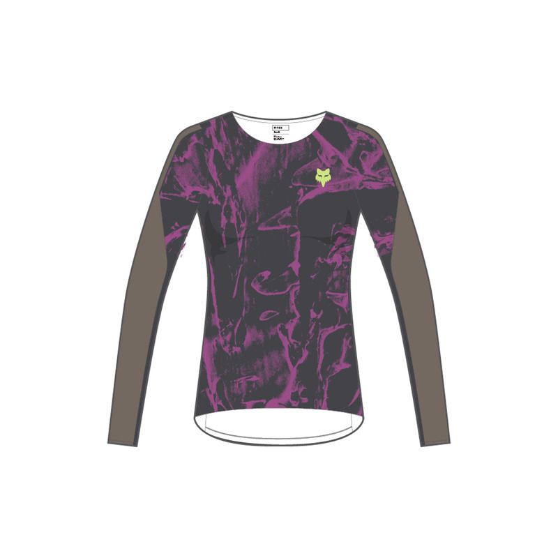KOSZULKA ROWEROWA Z DŁUGIM RĘKAWEM DAMSKA FOX ASCENT QUEST MAGENTA  ENDURO CROSS