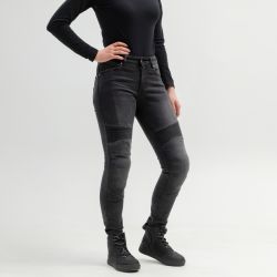 JEANSY MOTOCYKLOWE DAMSKIE BROGER AURA WASHED BLACK 26/30
