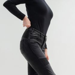 JEANSY MOTOCYKLOWE DAMSKIE BROGER AURA WASHED BLACK 26/30