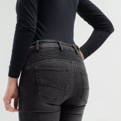 JEANSY MOTOCYKLOWE DAMSKIE BROGER AURA WASHED BLACK 26/30
