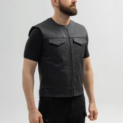 KAMIZELKA MOTOCYKLOWA SKÓRZANA BROGER BLADE BLACK 