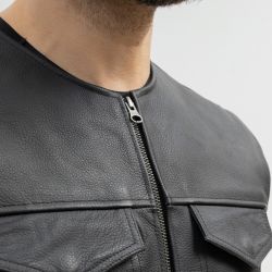 KAMIZELKA MOTOCYKLOWA SKÓRZANA BROGER BLADE BLACK 