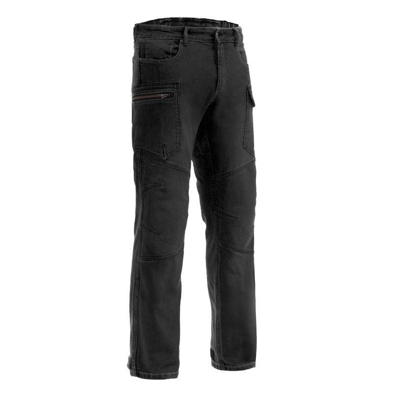 JEANSY MOTOCYKLOWE BROGER BRONX WASHED BLACK 