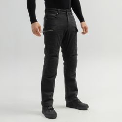 JEANSY MOTOCYKLOWE BROGER BRONX WASHED BLACK 