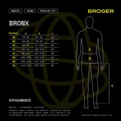 JEANSY MOTOCYKLOWE BROGER BRONX WASHED BLACK 