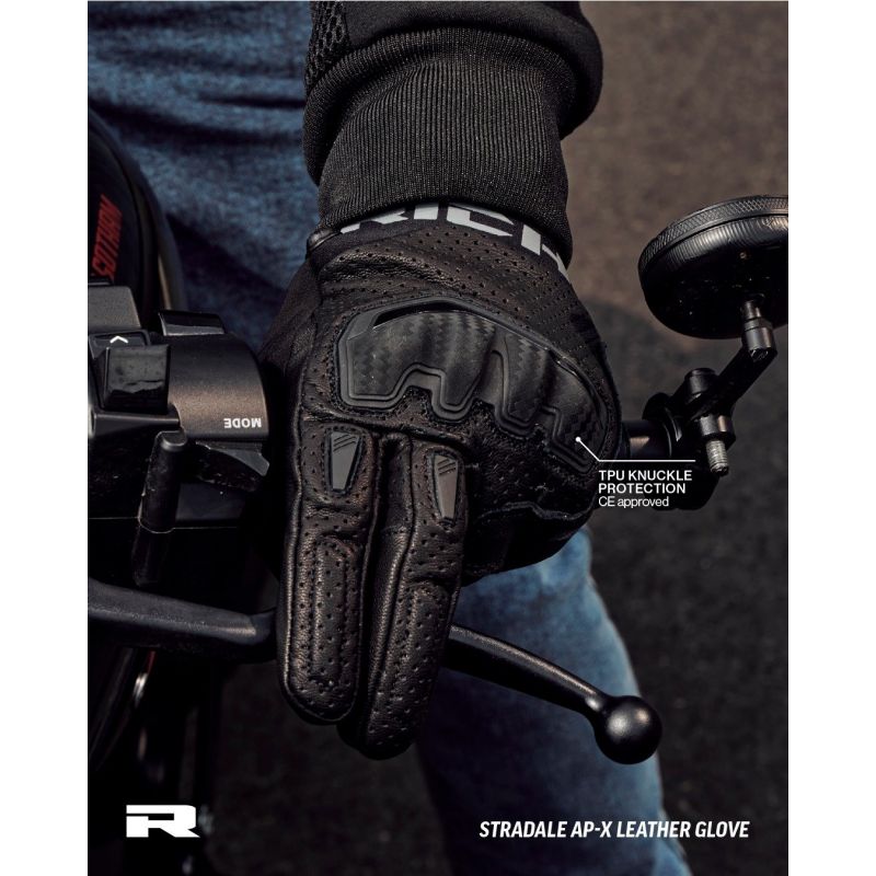 RICHA RĘKAWICE STRADALE AP-X LEATHER BLACK 2XL